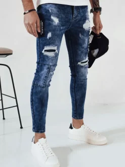 Jeansy Męskie|Spodnie Męskie>Dstreet Spodnie męskie jeansowe niebieskie UX4149