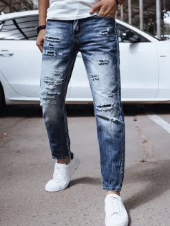 Jeansy Męskie|Spodnie Męskie>Dstreet Spodnie męskie jeansowe niebieskie UX4349