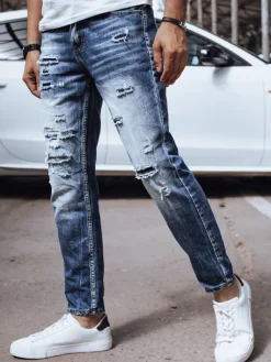 Jeansy Męskie|Spodnie Męskie>Dstreet Spodnie męskie jeansowe niebieskie UX4349