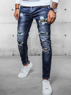 Spodnie Męskie|Jeansy Męskie>Dstreet Spodnie męskie jeansowe niebieskie UX4100