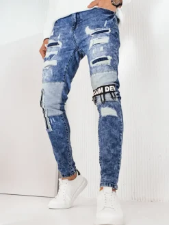 Spodnie Męskie|Jeansy Męskie>Dstreet Spodnie męskie jeansowe niebieskie UX4249