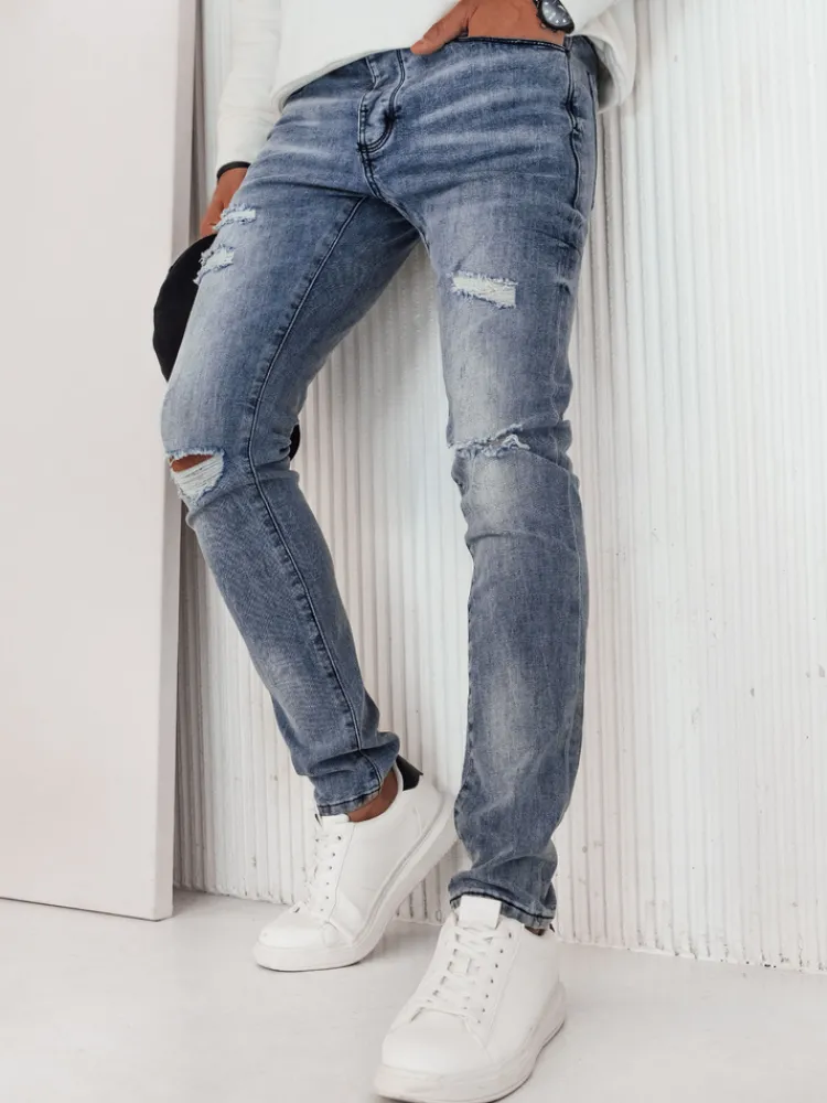 Spodnie Męskie|Jeansy Męskie>Dstreet Spodnie męskie jeansowe niebieskie UX4232