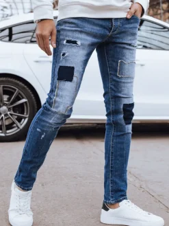 Spodnie Męskie|Jeansy Męskie>Dstreet Spodnie męskie jeansowe niebieskie UX4297