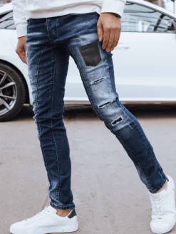 Spodnie Męskie|Jeansy Męskie>Dstreet Spodnie męskie jeansowe niebieskie UX4296