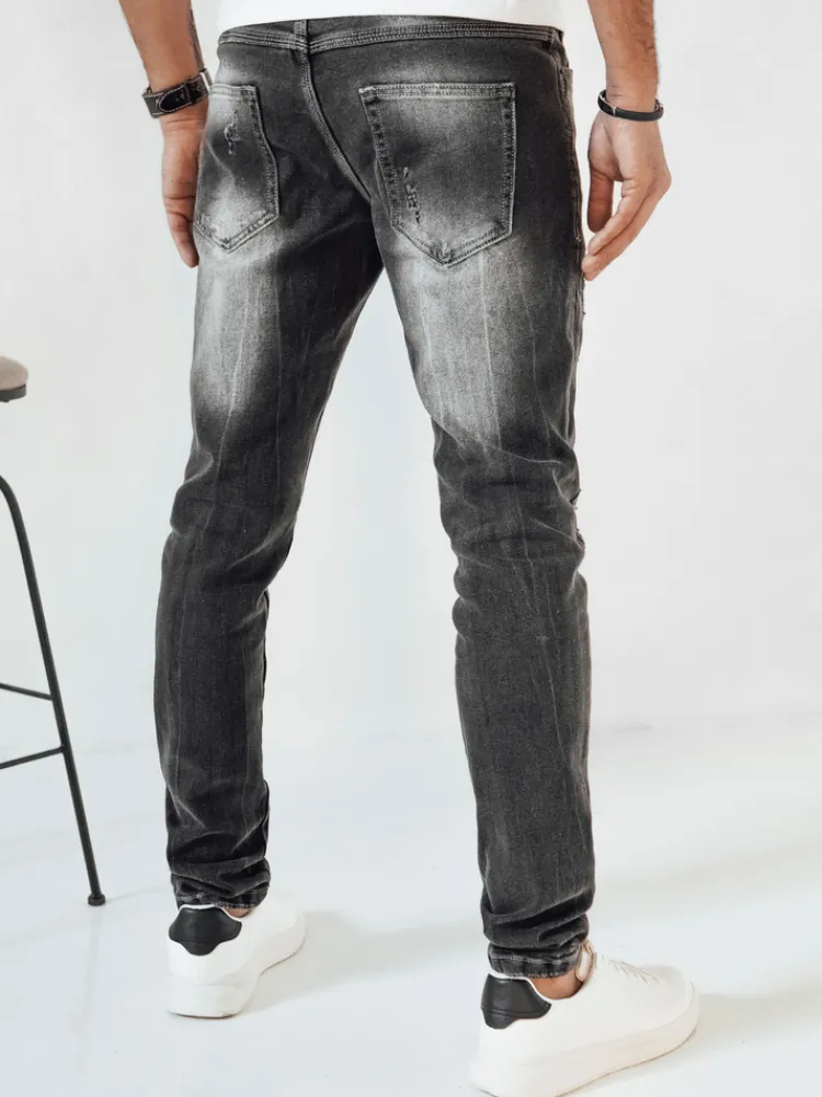 Spodnie Męskie|Jeansy Męskie>Dstreet Spodnie męskie jeansowe szare UX3996