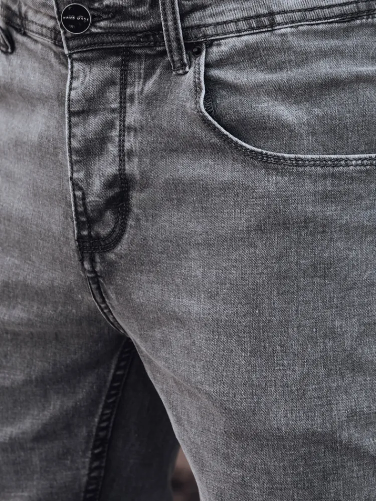 Jeansy Męskie|Spodnie Męskie>Dstreet Spodnie męskie jeansowe szare UX4233