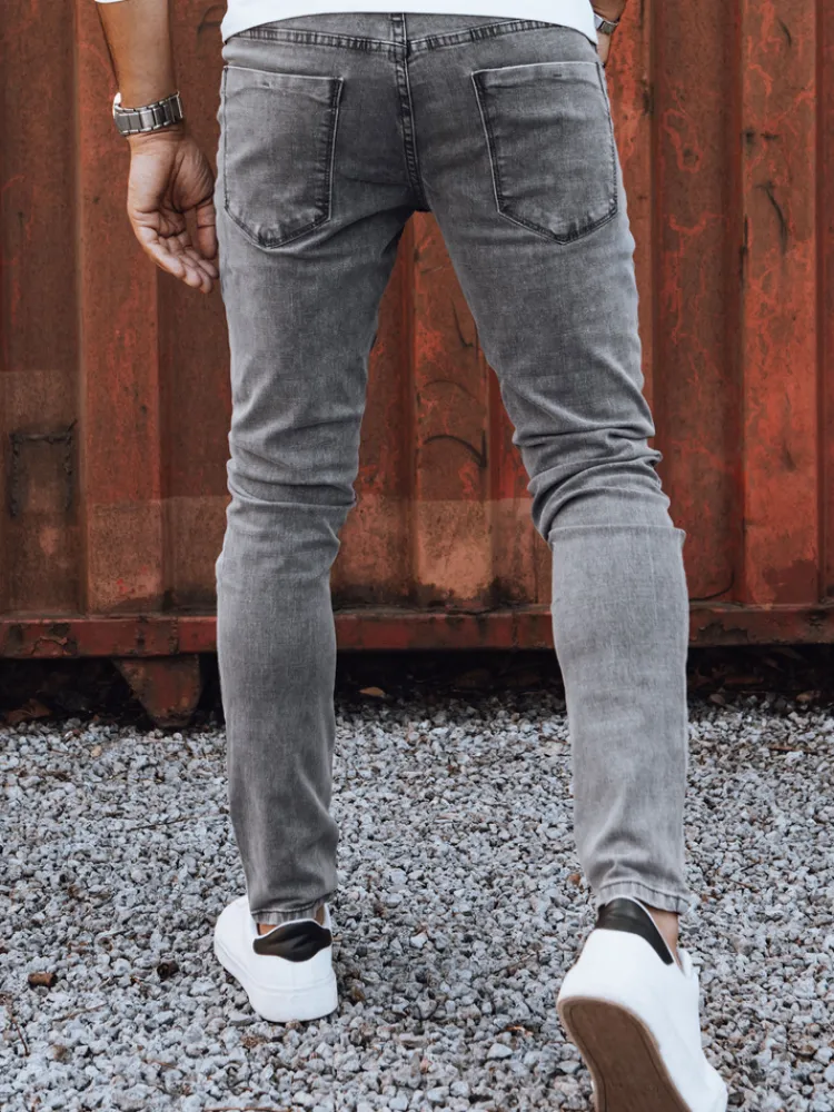 Jeansy Męskie|Spodnie Męskie>Dstreet Spodnie męskie jeansowe szare UX4233