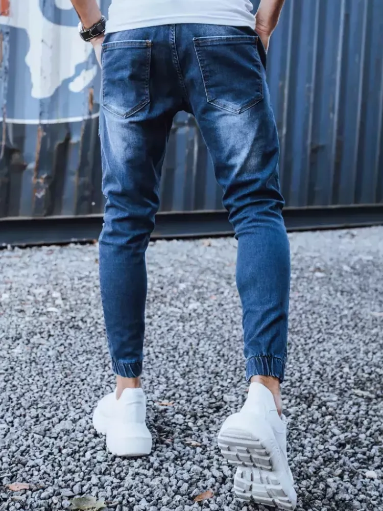 Spodnie Męskie|Jeansy Męskie>Dstreet Spodnie męskie jeansowe typu bojówki granatowe UX3267