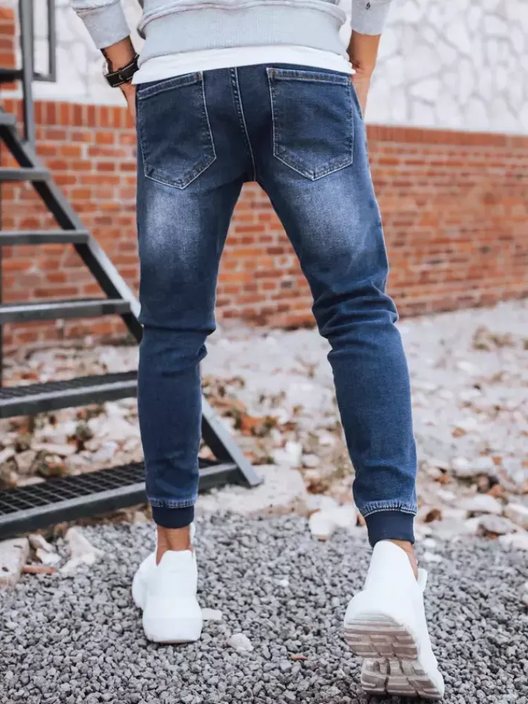 Spodnie Męskie|Jeansy Męskie>Dstreet Spodnie męskie jeansowe typu bojówki niebieskie UX3281