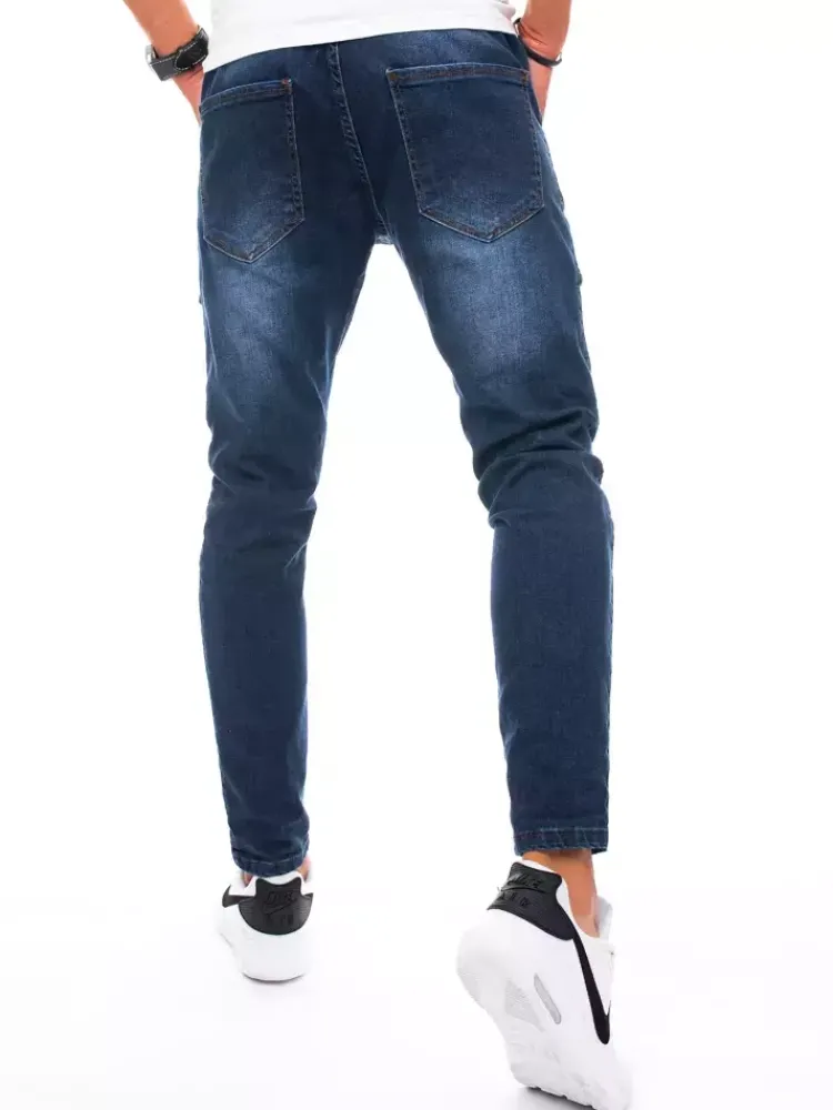 Spodnie Męskie|Jeansy Męskie>Dstreet Spodnie męskie jeansowe typu bojówki ciemnoniebieskie UX3292