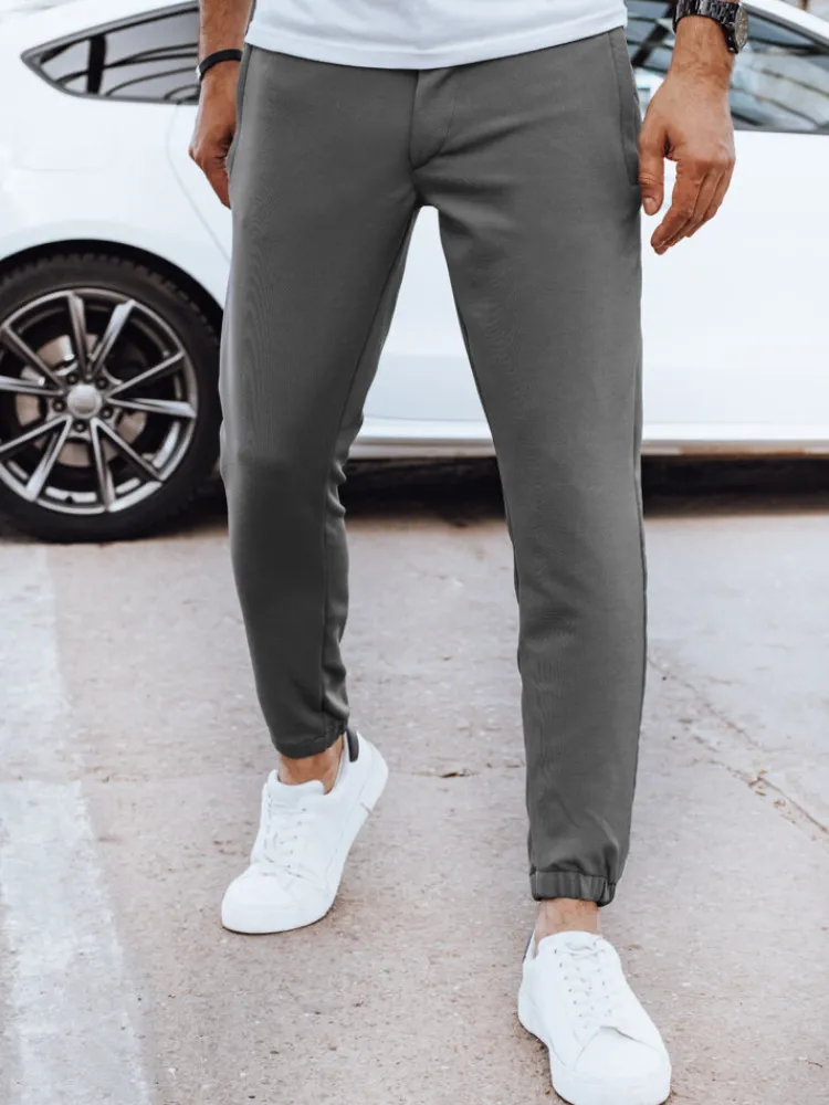 Spodnie Męskie>Dstreet Spodnie męskie joggery ciemnoszare UX4265