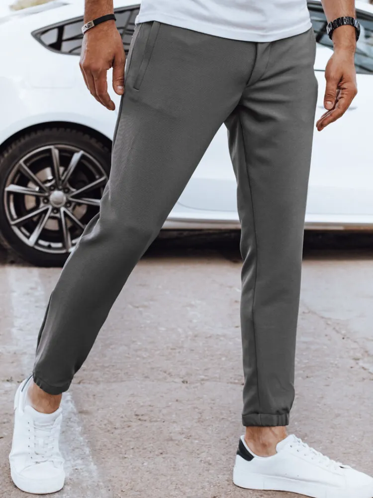 Spodnie Męskie>Dstreet Spodnie męskie joggery ciemnoszare UX4265