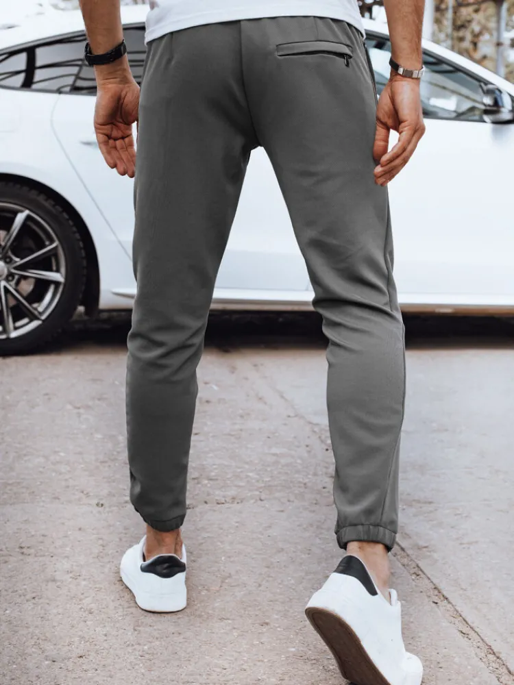 Spodnie Męskie>Dstreet Spodnie męskie joggery ciemnoszare UX4265