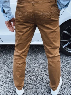 Spodnie Męskie>Dstreet Spodnie męskie kamelowe UX4338