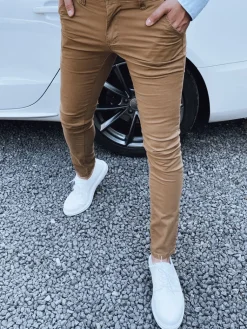 Spodnie Męskie>Dstreet Spodnie męskie kamelowe UX4344