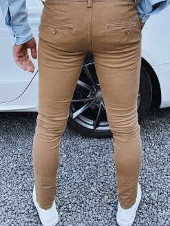 Spodnie Męskie>Dstreet Spodnie męskie kamelowe UX4344