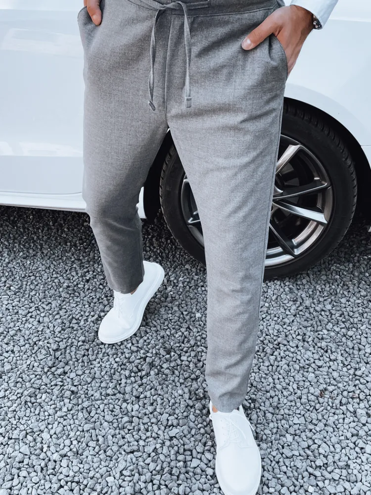 Spodnie Męskie|Wyjątkowe Okazje>Dstreet Spodnie męskie materiałowe ciemnoszare UX4412