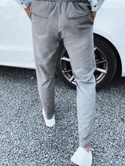 Spodnie Męskie|Wyjątkowe Okazje>Dstreet Spodnie męskie materiałowe ciemnoszare UX4412