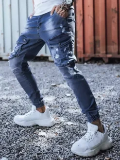 Jeansy Męskie|Spodnie Męskie>Dstreet Spodnie męskie niebieskie UX3285