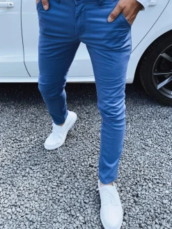 Spodnie Męskie>Dstreet Spodnie męskie niebieskie UX4347