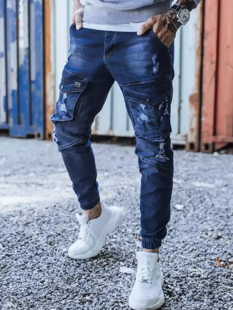 Jeansy Męskie|Spodnie Męskie>Dstreet Spodnie męskie niebieskie UX3284