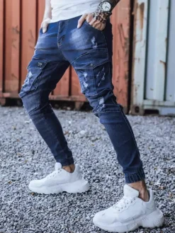 Jeansy Męskie|Spodnie Męskie>Dstreet Spodnie męskie niebieskie UX3286