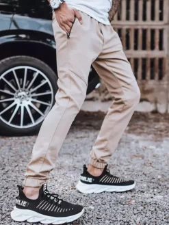 Spodnie Męskie>Dstreet Spodnie męskie tyou jogger beżowe UX3306