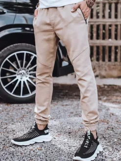 Spodnie Męskie>Dstreet Spodnie męskie tyou jogger beżowe UX3306