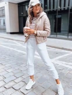 Kurtki Damskie>Dstreet Sportowa kurtka damska pikowana LILYWOOL kamelowa TY3715