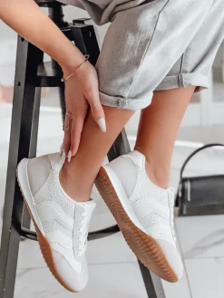 Buty Sportowe|Sneakersy>Dstreet Sportowe sneakersy damskie INFAMES białe ZY0782
