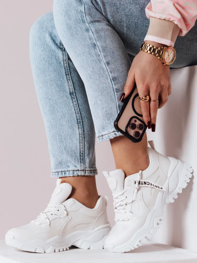 Buty Sportowe|Sneakersy>Dstreet Sportowe sneakersy damskie FLEXONIX białe ZY0658