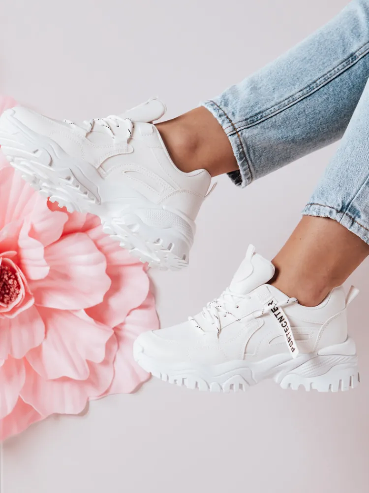 Buty Sportowe|Sneakersy>Dstreet Sportowe sneakersy damskie FLEXONIX białe ZY0658