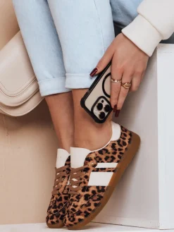 Buty Sportowe|Sneakersy>Dstreet Sportowe sneakersy damskie ANIMALIA pomarańczowe ZY0710