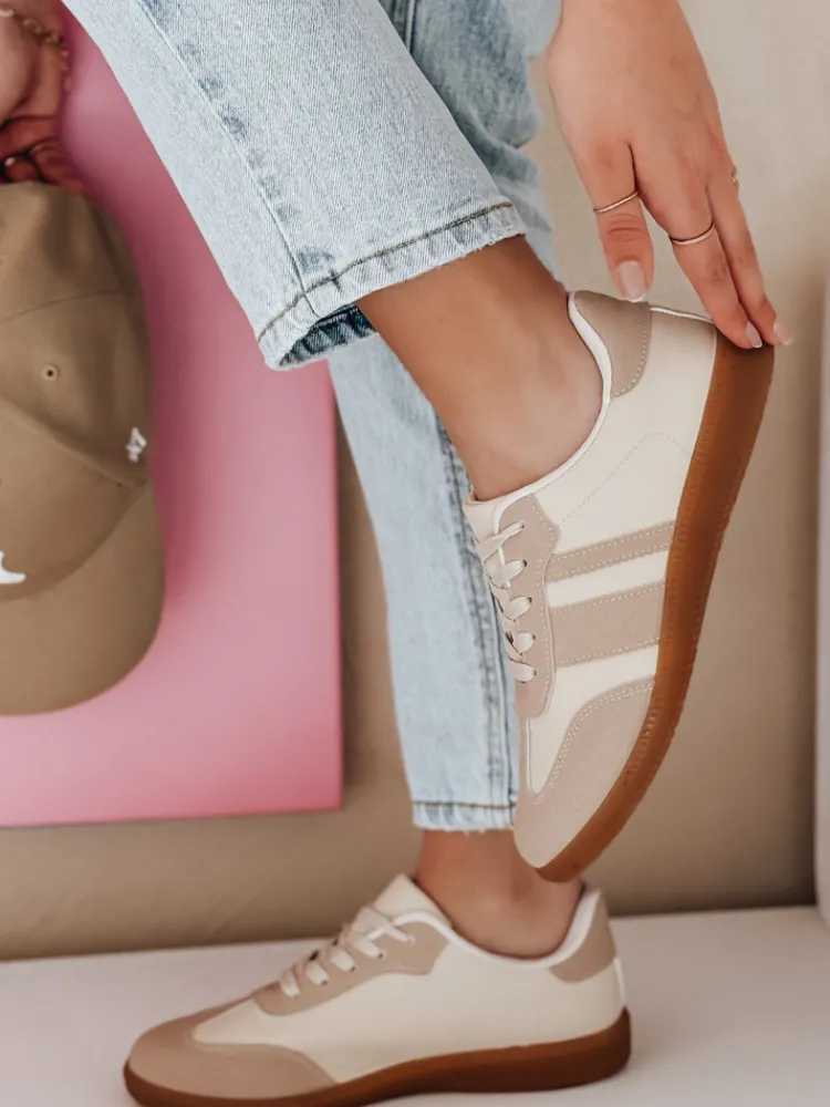 Buty Sportowe|Sneakersy>Dstreet Sportowe sneakersy damskie NISTI beżowe ZY0917