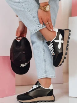 Buty Sportowe|Sneakersy>Dstreet Sportowe sneakersy damskie FLEXIMOT czarne ZY0906