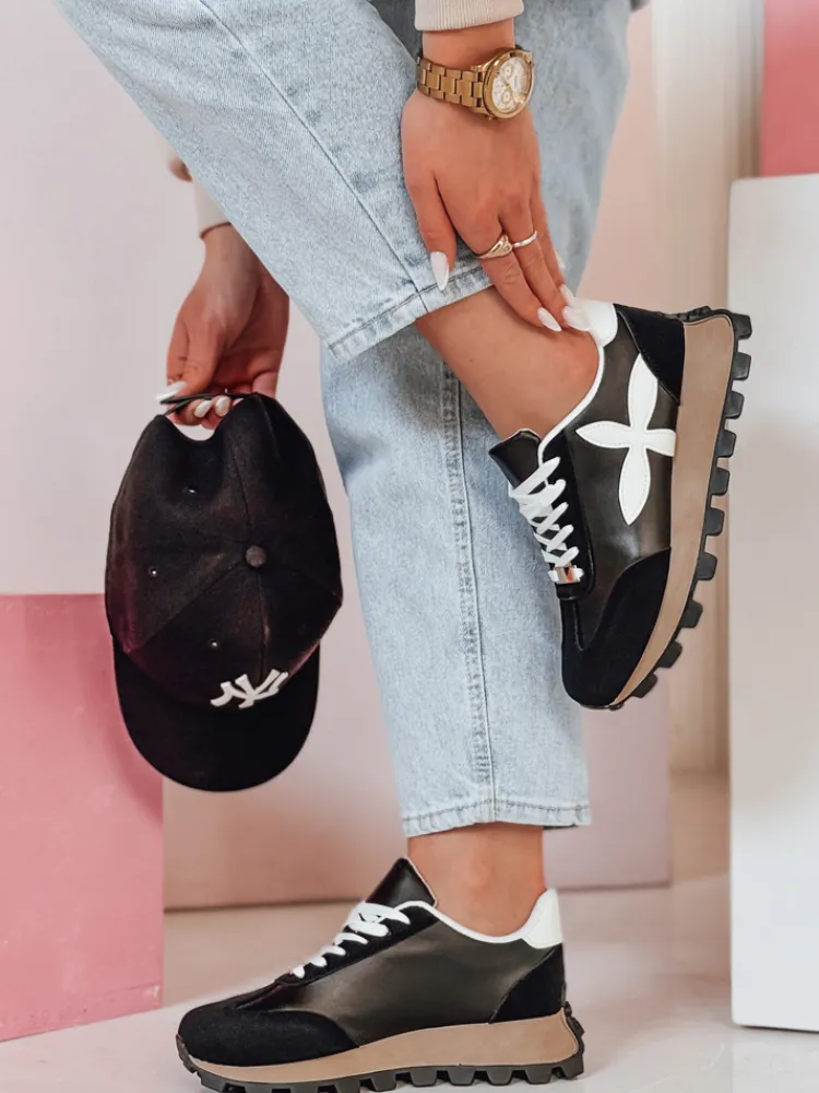 Buty Sportowe|Sneakersy>Dstreet Sportowe sneakersy damskie FLEXIMOT czarne ZY0906