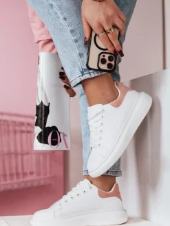 Buty Sportowe|Sneakersy>Dstreet Sportowe sneakersy damskie DOMINI różowe ZY0665