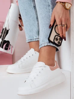 Buty Sportowe|Sneakersy>Dstreet Sportowe sneakersy damskie DOMINI różowe ZY0665