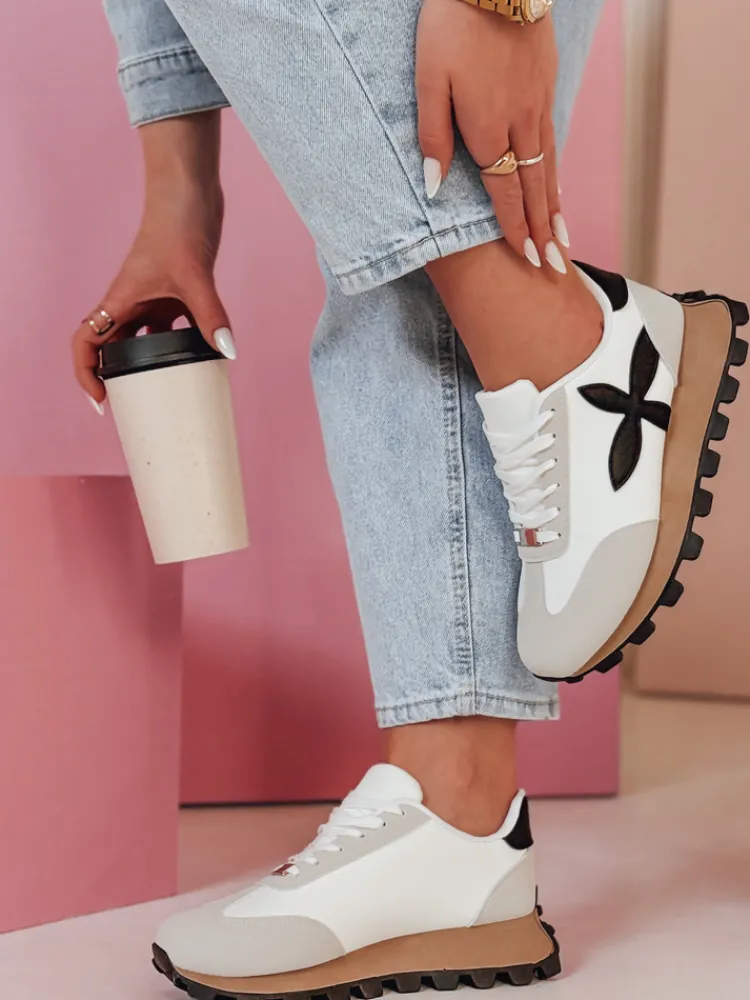 Buty Sportowe|Sneakersy>Dstreet Sportowe sneakersy damskie FLEXIMOT białe ZY0903