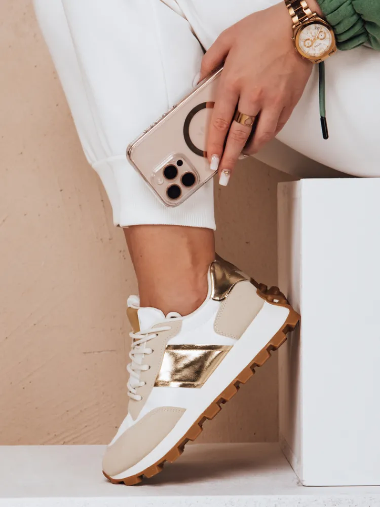 Buty Sportowe|Sneakersy>Dstreet Sportowe sneakersy damskie EASYSTEP beżowe ZY0624
