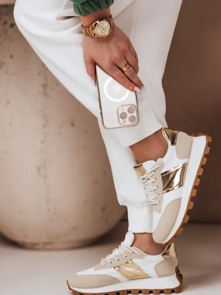 Buty Sportowe|Sneakersy>Dstreet Sportowe sneakersy damskie EASYSTEP beżowe ZY0624