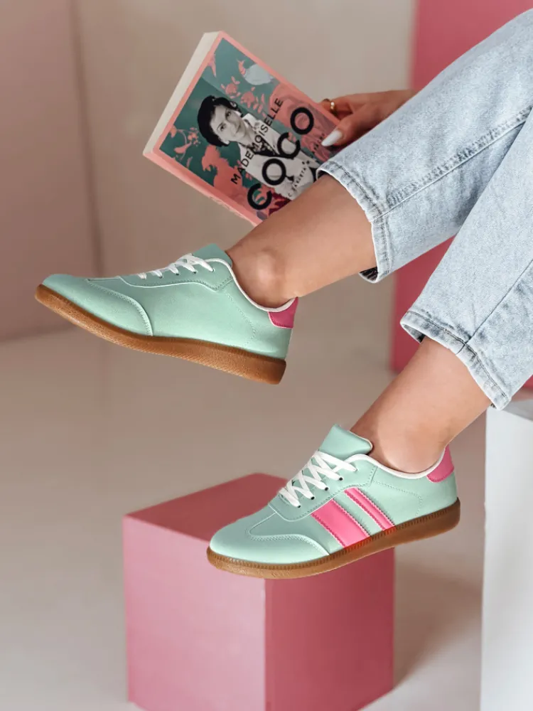 Sneakersy|Buty Sportowe>Dstreet Sportowe sneakersy damskie NISTI zielone ZY0919
