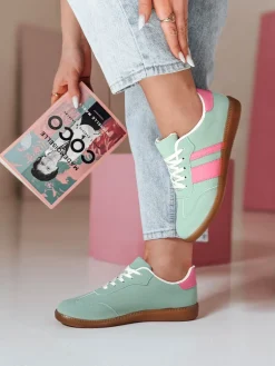 Sneakersy|Buty Sportowe>Dstreet Sportowe sneakersy damskie NISTI zielone ZY0919