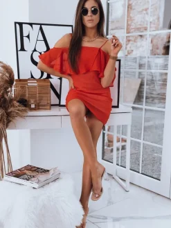Sukienki>Dstreet Sukienka ALISS czerwona EY1507
