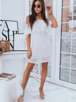 Sukienki>Dstreet Sukienka ALISS ecru EY1510