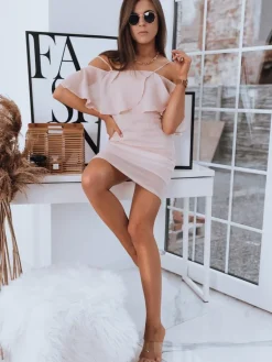 Sukienki>Dstreet Sukienka ALISS różowa EY1509