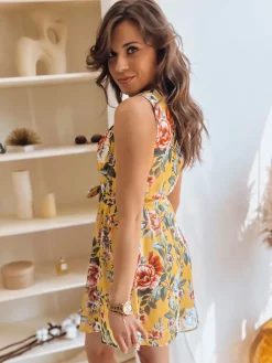 Sukienki>Dstreet Sukienka ANNA żółta EY2312