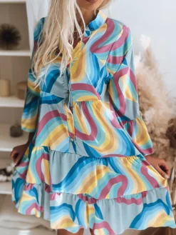 Sukienki>Dstreet Sukienka BRANTONA błękitna EY2042z