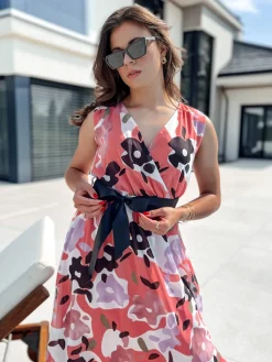 Sukienki>Dstreet Sukienka CARIBBEA różowa EY2498