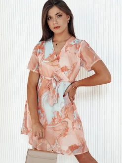 Sukienki>Dstreet Sukienka CHICLOVE pomarańczowa EY2517